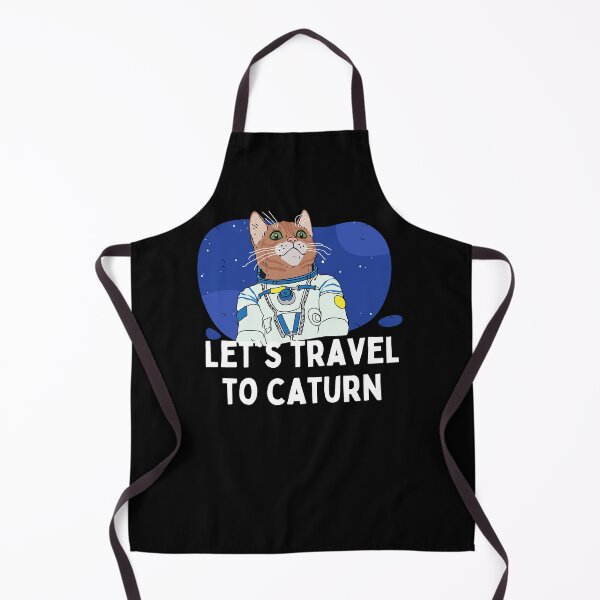 Item preview, Let's Travel To Caturn Saturn Astronaut Cat Mars designed and sold by Two Left Hands Design.