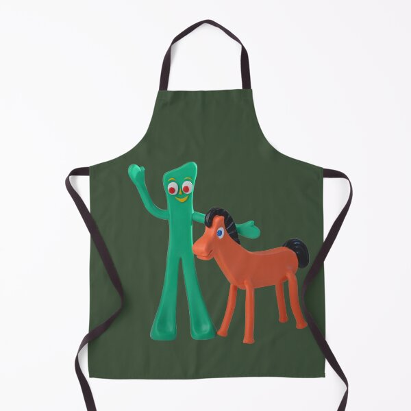 Gumby and Pokey cartoon art Apron