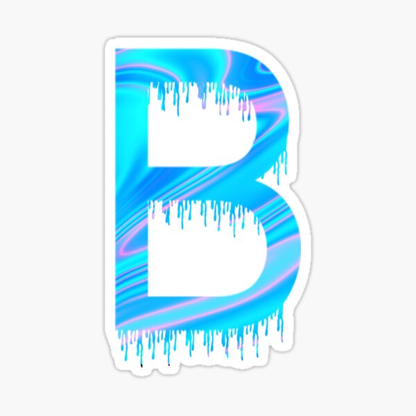 "Drippy Holographic Beta/B Transparent Alphabet." Sticker For Sale By ...