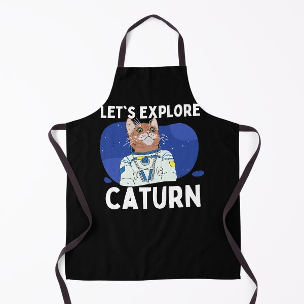 Item preview, Let's Travel To Caturn Saturn Astronaut Cat Mars designed and sold by Two Left Hands Design.