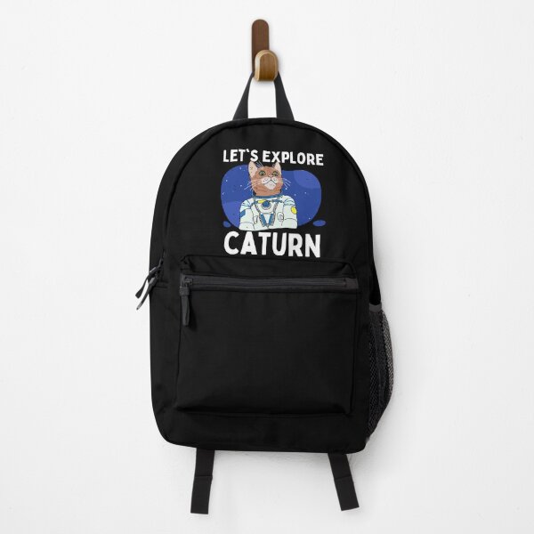 Item preview, Let's Travel To Caturn Saturn Astronaut Cat Mars designed and sold by Two Left Hands Design.