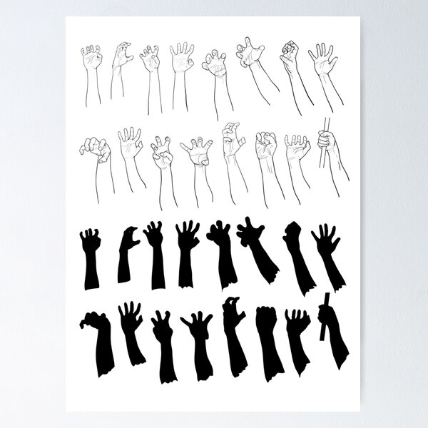 Item preview, Set of hands in many gesture. designed and sold by hadkhanong.