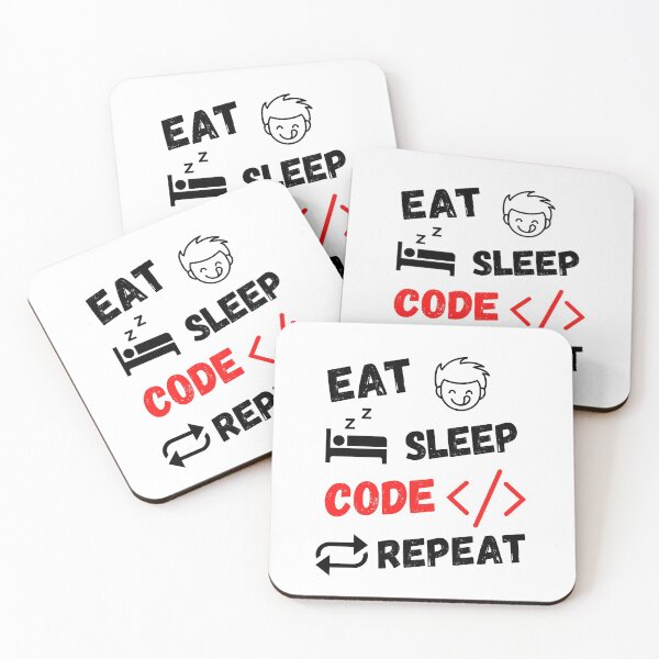 Item preview, Eat Sleep Code Repeat designed and sold by MohitJain1109.