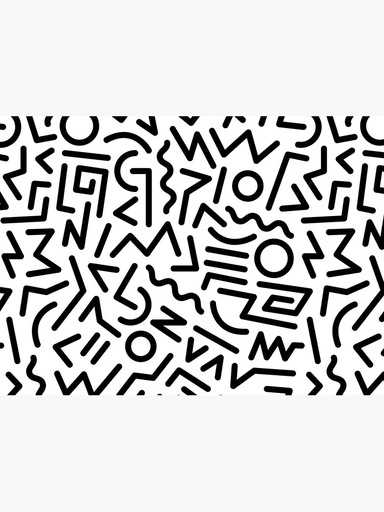 Memphis Pattern Black and White by junkydotcom