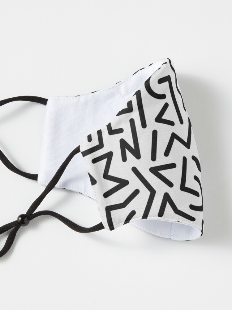 Alternate view of Memphis Pattern Black and White Mask