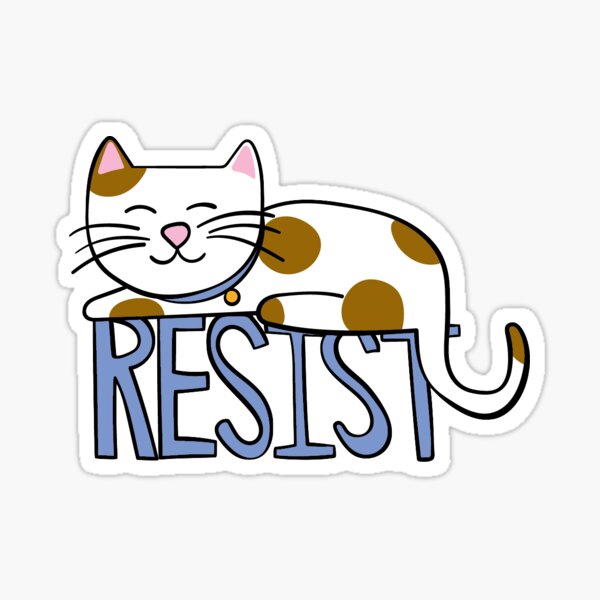Resist Cat Sticker