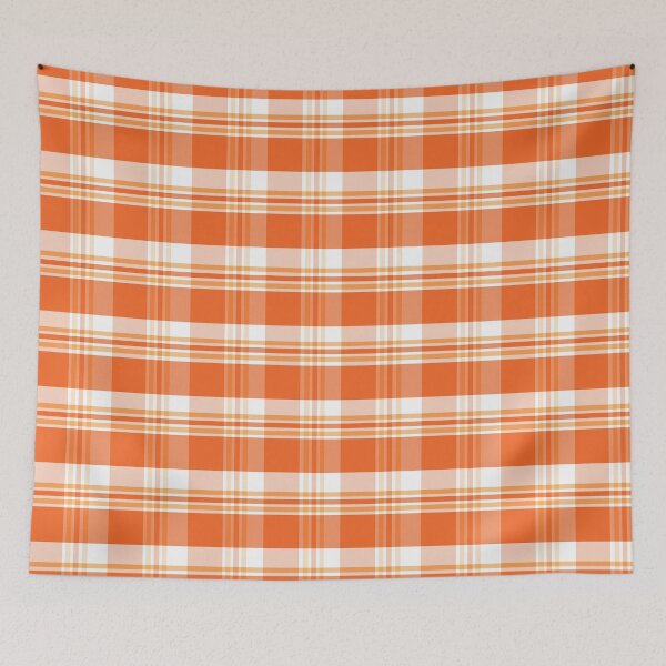 Item preview, Pumpkin Orange Plaid Twill Stripes Lines Squares Autumn Colors designed and sold by Hanlar.