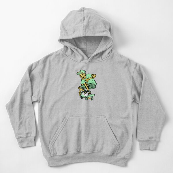 Bony Hawk. Skeleton Skater. Genial. Kinder Hoodie