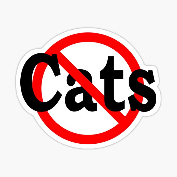No Cats Sticker