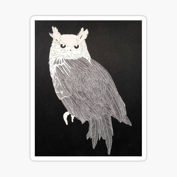 After The Unique Owl Gaze Sticker