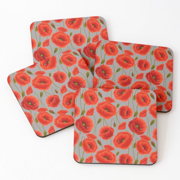 Item preview, poppy floral print flower seamless pattern designed and sold by mashmosh.