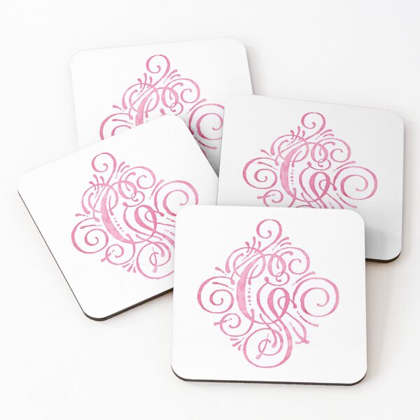 Item preview, Monogram Watercolor Calligraphy Letter G Pink designed and sold by junkydotcom.