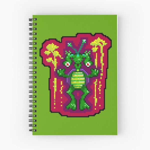 Artikelvorschau, Spooky Alien Pixel mit Hintergrund entworfen und verkauft von GreenPenguinCat.