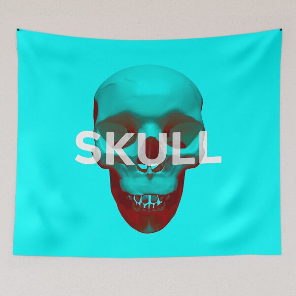 Item preview, Skull Text (Halloween) - Light Blue designed and sold by MisterSquid.