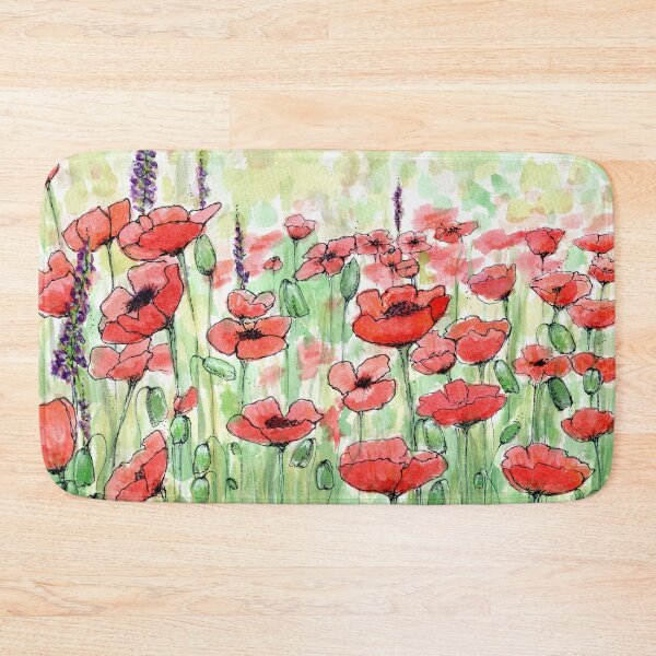 Item preview, Red poppy fields watercolour painting designs. Creative person. designed and sold by LaBellCreative.