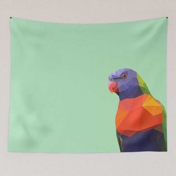 Artikelvorschau, Australisches Lorikeet - Low Poly Geometric entworfen und verkauft von CaitlinCalling.