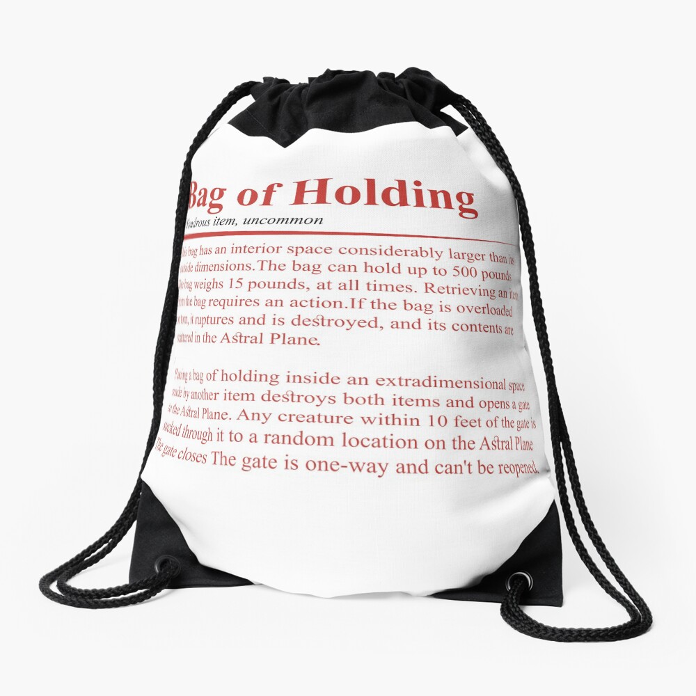 Bag of Holding Drawstring Bag for Sale by jomuxc