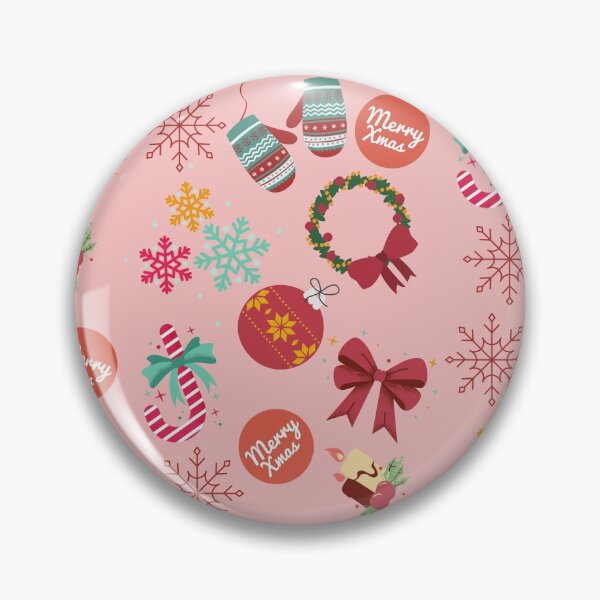 Item preview, Cute Christmas Pattern | Wreath, Candles,Candy Cane, Snowflakes designed and sold by Moodyandmellow.