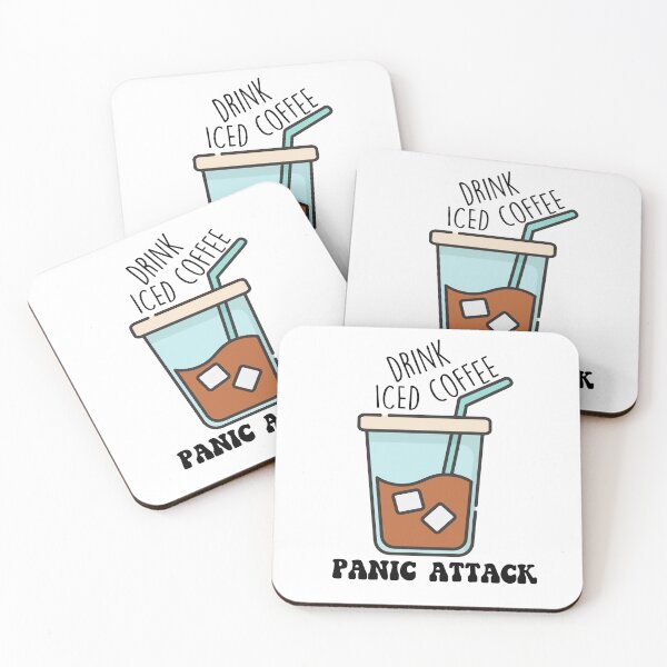 Item preview, Drink Iced Coffee Panic Attack designed and sold by The Little Wood Cottage.