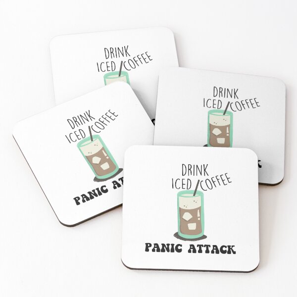 Item preview, Drink Iced Coffee Panic Attack designed and sold by The Little Wood Cottage.