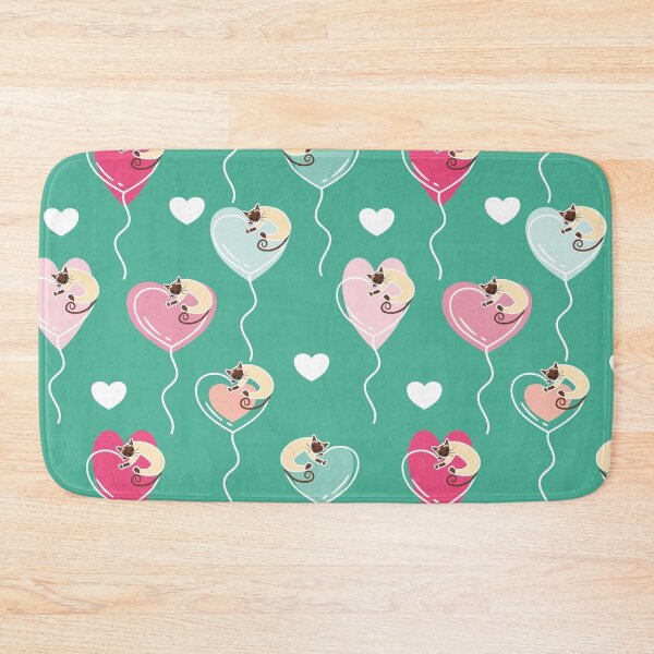 Item preview, Siamese Cat and Heart Balloon designed and sold by lulululupaint.