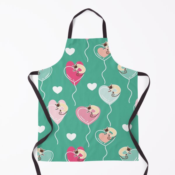 Item preview, Siamese Cat and Heart Balloon designed and sold by lulululupaint.