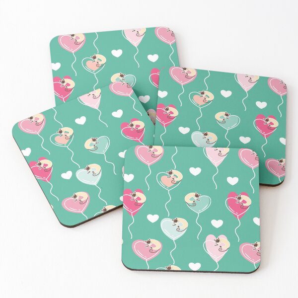 Item preview, Siamese Cat and Heart Balloon designed and sold by lulululupaint.