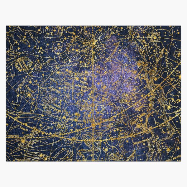 Item preview, Jigsaw Puzzle Astrology Zodiac Signs Star Chart Map with Astrological Star Signs, 1000 Piece Adults designed and sold by StickerArtwork.
