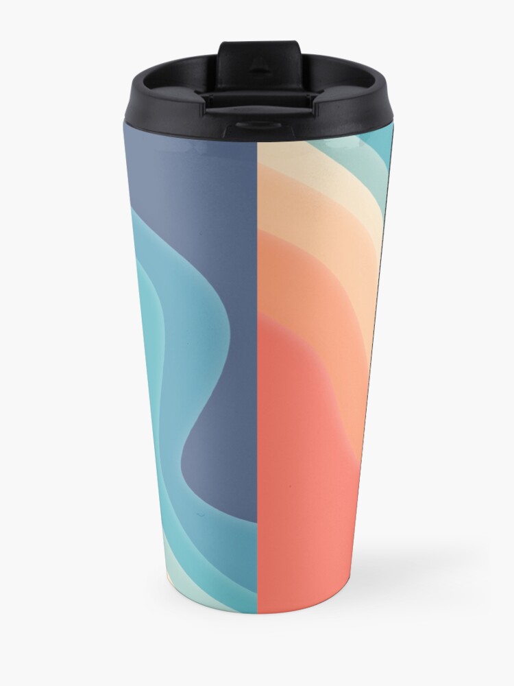 Alternate view of Retro color wave Travel Mug