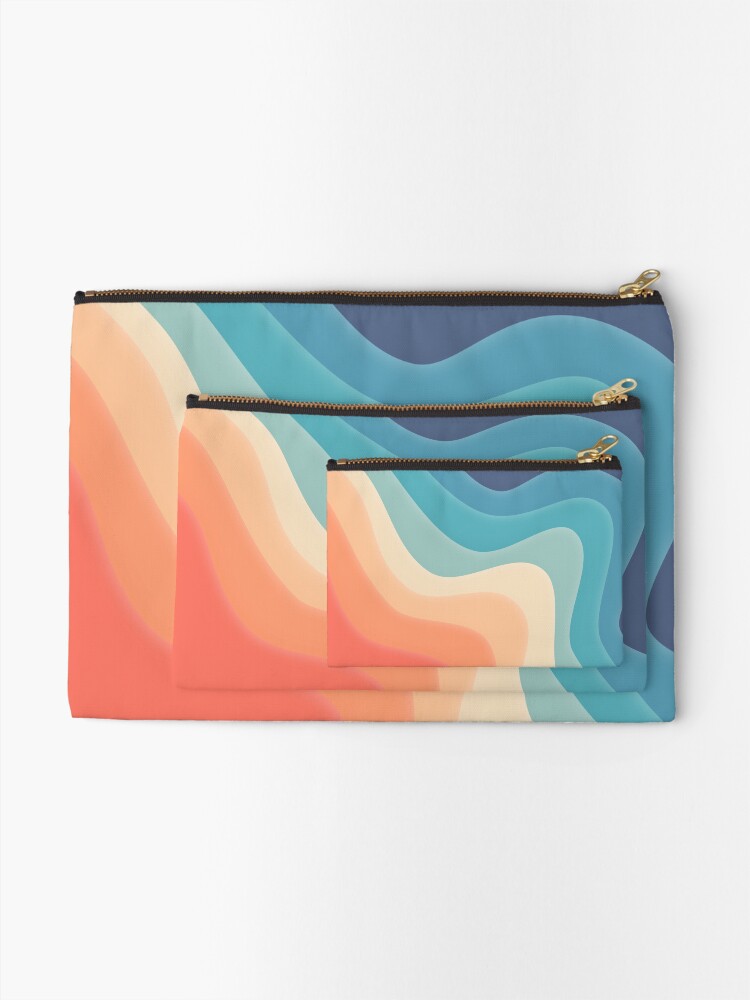Alternate view of Retro color wave Zipper Pouch