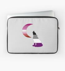 Lesbian Ace Wolf & Moon Laptop Sleeve