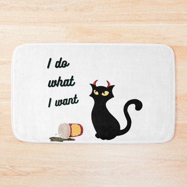 Item preview, I do What I Want - Evil Cat Spilling Coffee designed and sold by Irelene.