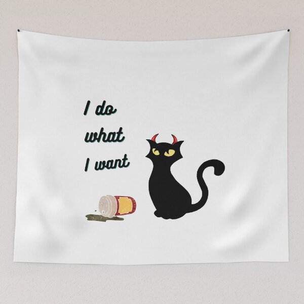 Item preview, I do What I Want - Evil Cat Spilling Coffee designed and sold by Irelene.