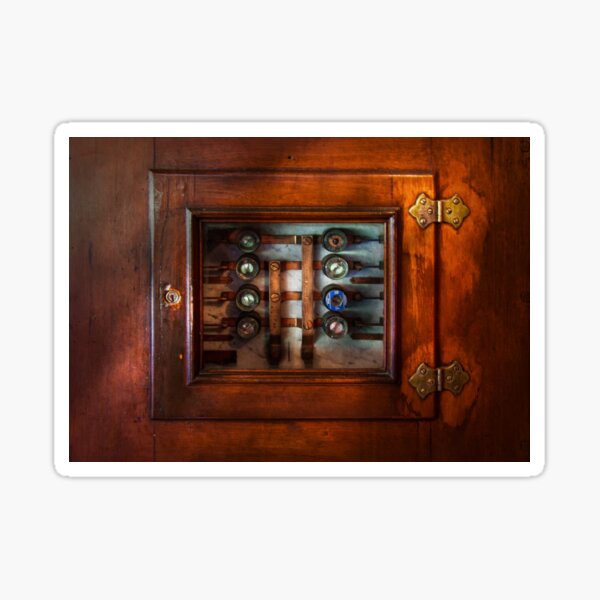 "Steampunk Electrical The fuse panel" Sticker by mikesavad Redbubble