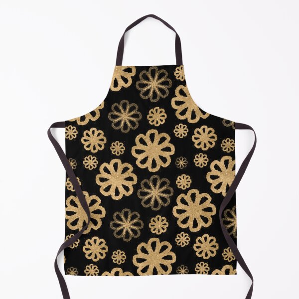 Item preview, Gold and Black Glitter Sand Flower Pattern designed and sold by subidesigns.