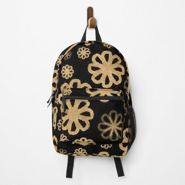Item preview, Gold and Black Glitter Sand Flower Pattern designed and sold by subidesigns.