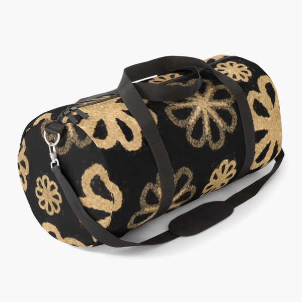 Item preview, Gold and Black Glitter Sand Flower Pattern designed and sold by subidesigns.