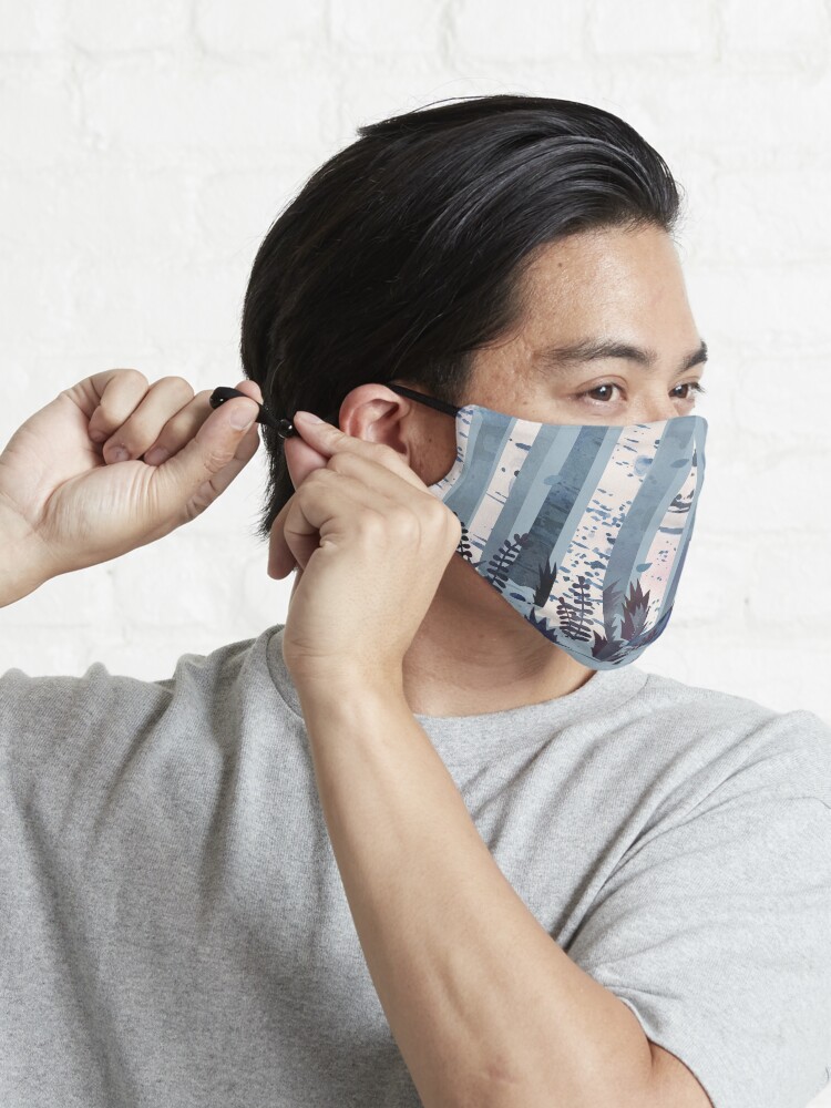 Alternate view of The Birches (in Blue) Mask