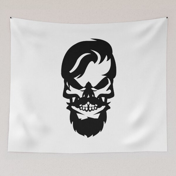 Item preview, Viking skull beard Nordic Teutonic Celts designed and sold by DerNerd.