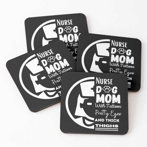 Item preview, Funny Nurse Dog Mom With Tattoos and Thick Thighs designed and sold by Gifty-Designs.