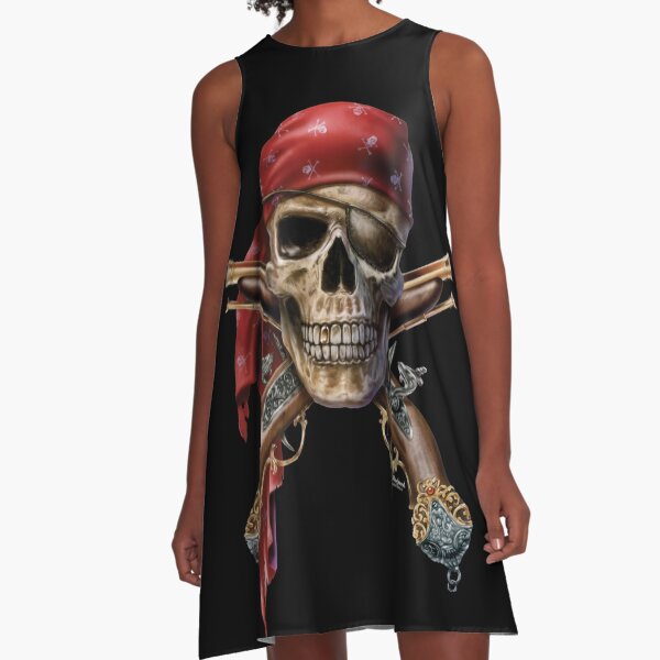 Skull Muskets A-Line Dress