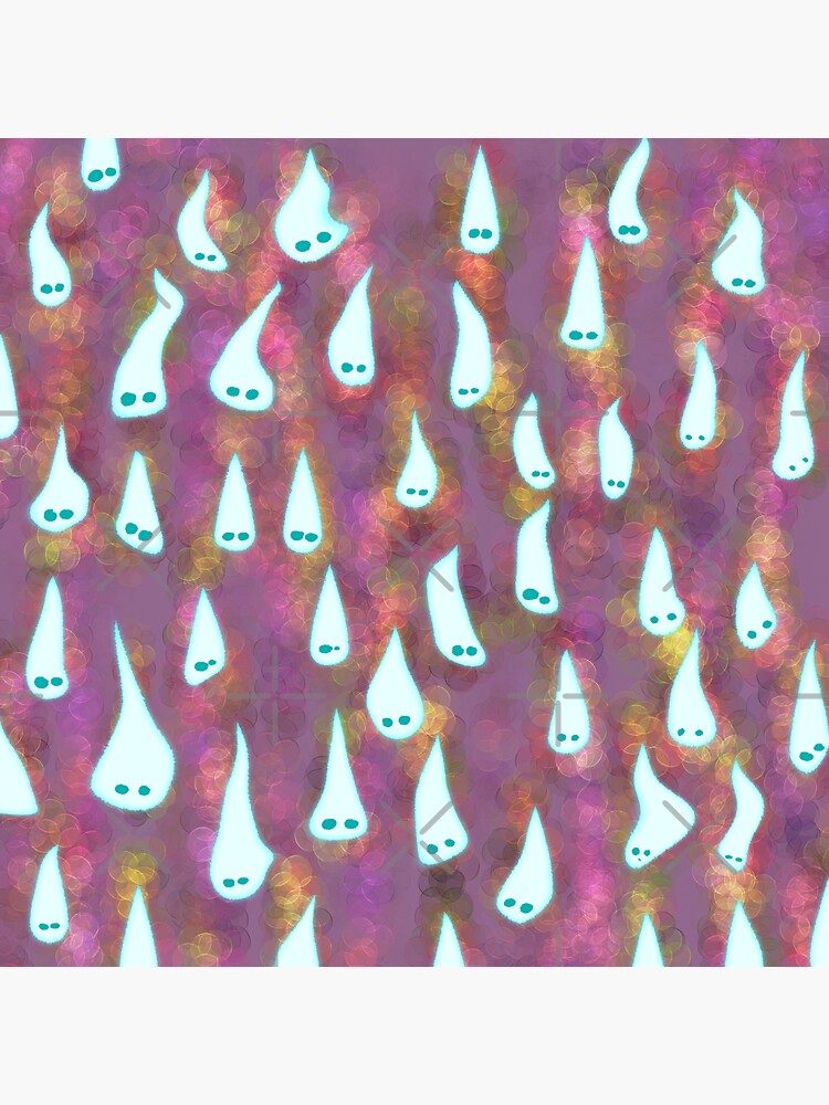 "Small glowing spirits in the bubbler bubbles water" Sticker for Sale