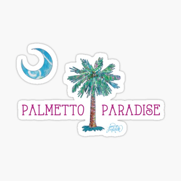 Palmetto Paradise by Jan Marvin Sticker