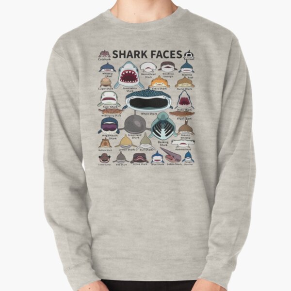 Shark Faces Pullover Sweatshirt