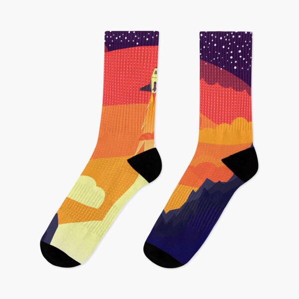 Item preview, Spaceship in colorful and eye-catching sunset designed and sold by Zorrbo.