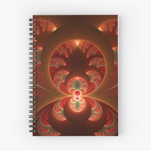 Item preview, Luminous Abstract Modern Brown Orange Red Fractal Art designed and sold by gabiwArt.