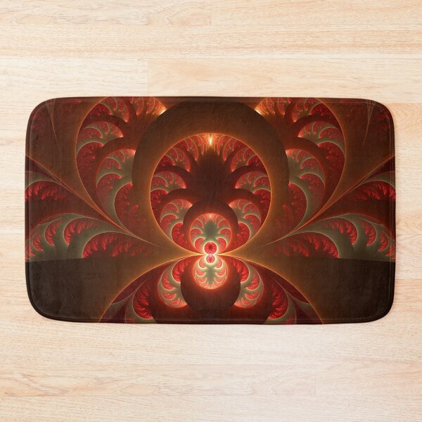 Item preview, Luminous Abstract Modern Brown Orange Red Fractal Art designed and sold by gabiwArt.