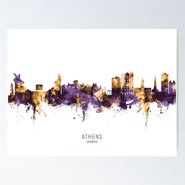 Item preview, Athens Georgia Skyline designed and sold by ArtPrints.