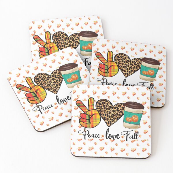 Item preview, Halloween  peace  love  and  pumpkins leopard  heart  design  designed and sold by Moussa  Sussi.