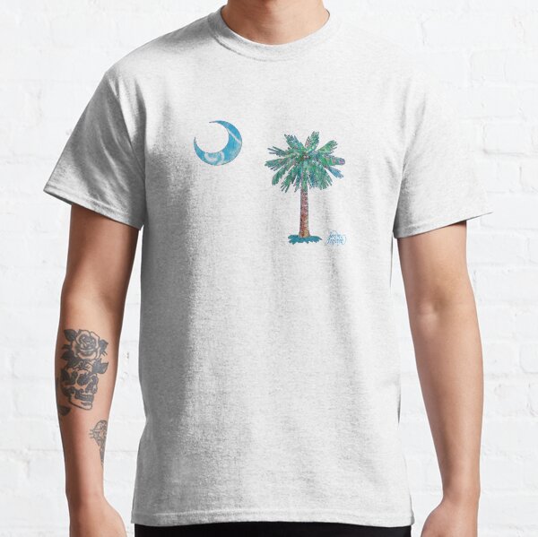 Palmetto Tree and Moon by Jan Marvin Classic T-Shirt